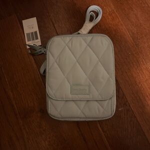 Vera Bradley Quilted Crossbody Bag in Soft Gray